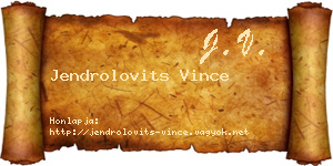 Jendrolovits Vince névjegykártya